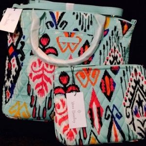 Vera Bradley Casual Satchel w/Cosmetic bag